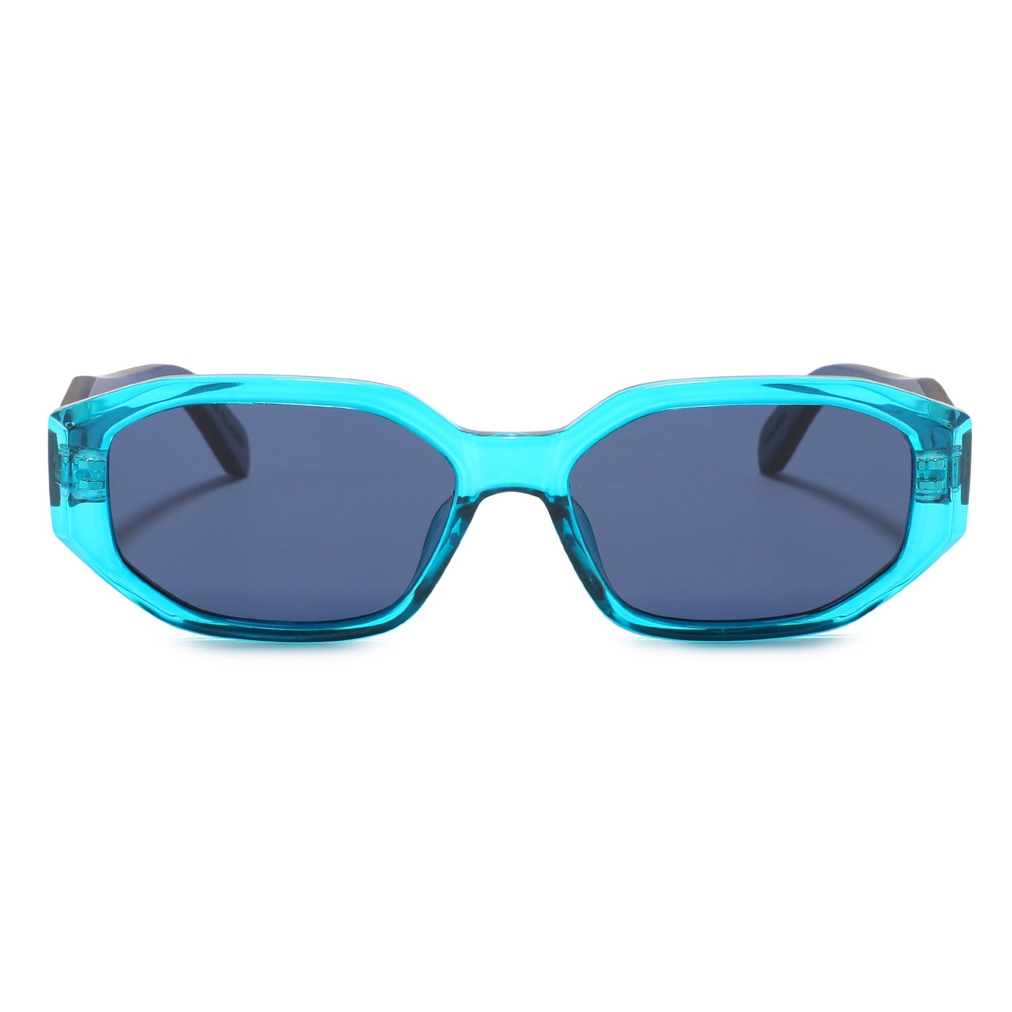 VITA BLUE Geometric | Polarised Ladies Sunglasses | Wooden Arms - Hashtag Bamboo