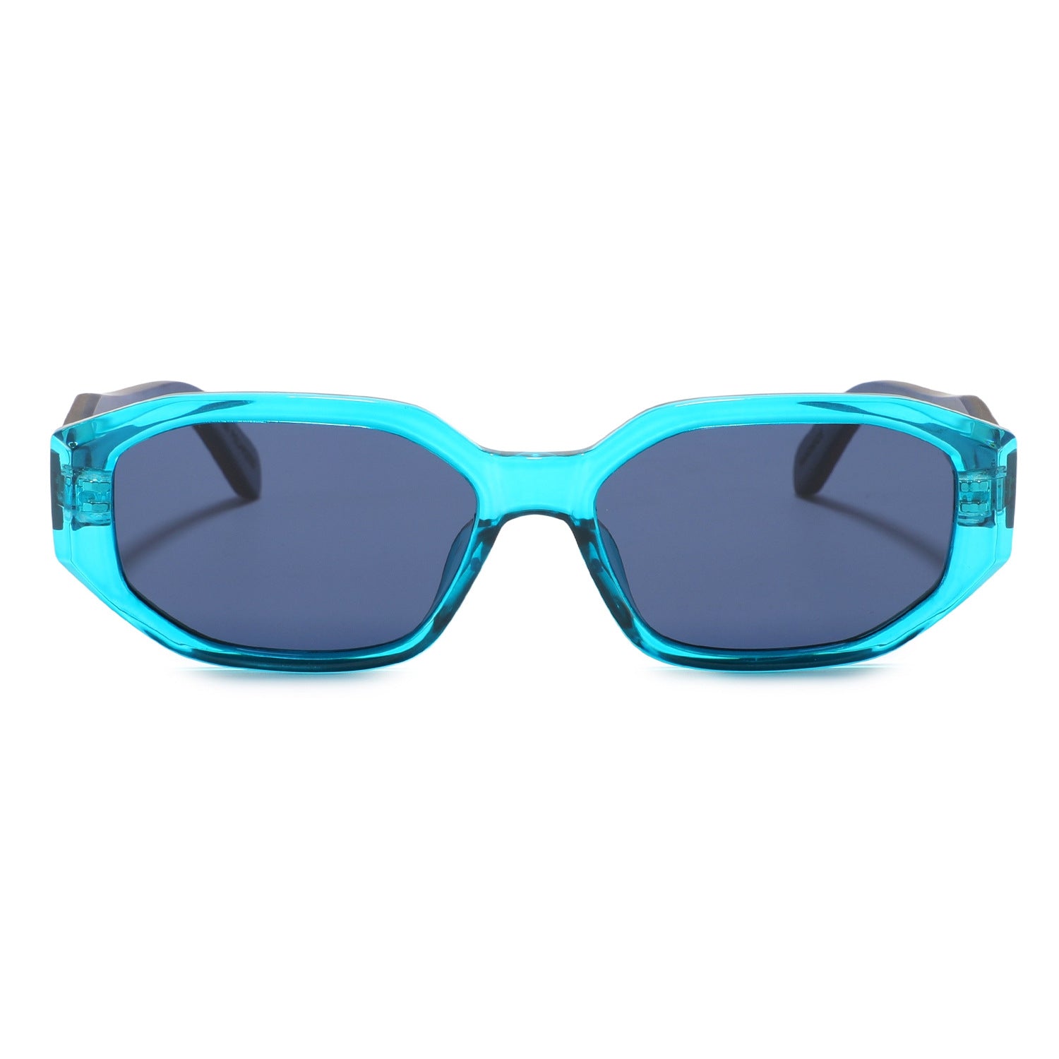 VITA BLUE Geometric | Polarised Ladies Sunglasses | Wooden Arms - Hashtag Bamboo