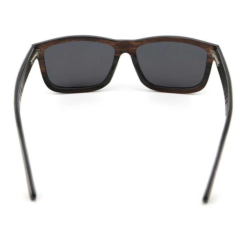 BRILL EBONY GREY Men's Wooden Sunglasses Polarised Lens - Hashtag Bamboo