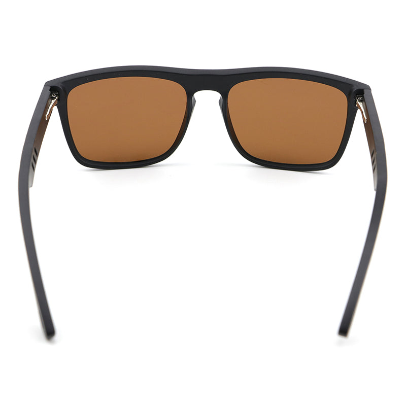 MANSHADY SCOTT BROWN Men's Sunglasses Polarised Lens Wooden Arms