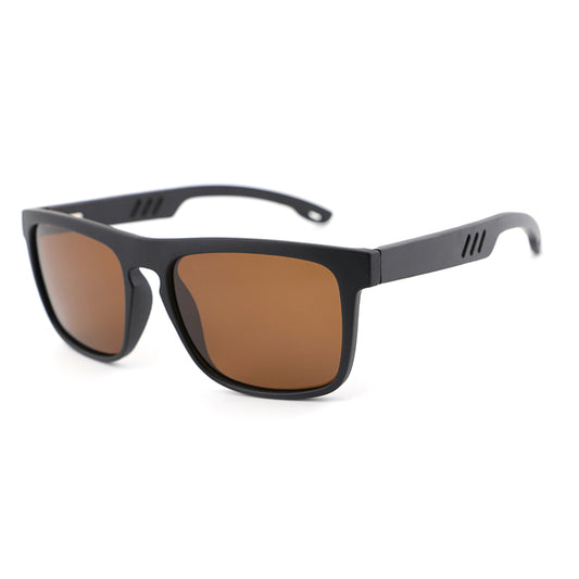 MANSHADY SCOTT BROWN Men's Sunglasses Polarised Lens Wooden Arms