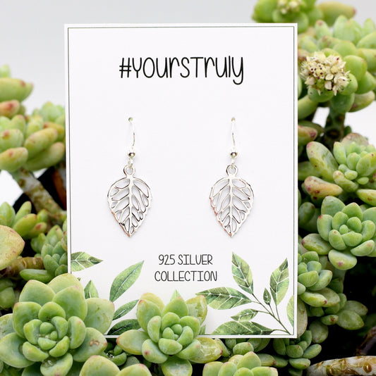 925 sterling silver leaf earrings, botanical trends are big in 2020, delivery only R59 anywhere in SA.
