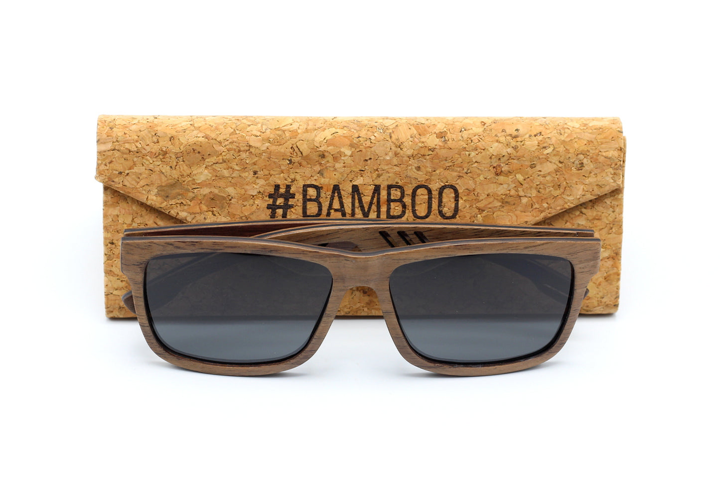 SOLID WOOD Men's Sunglasses Zebra Wood Grey Polarised Lens - THE BRILL - Hashtag Bamboo