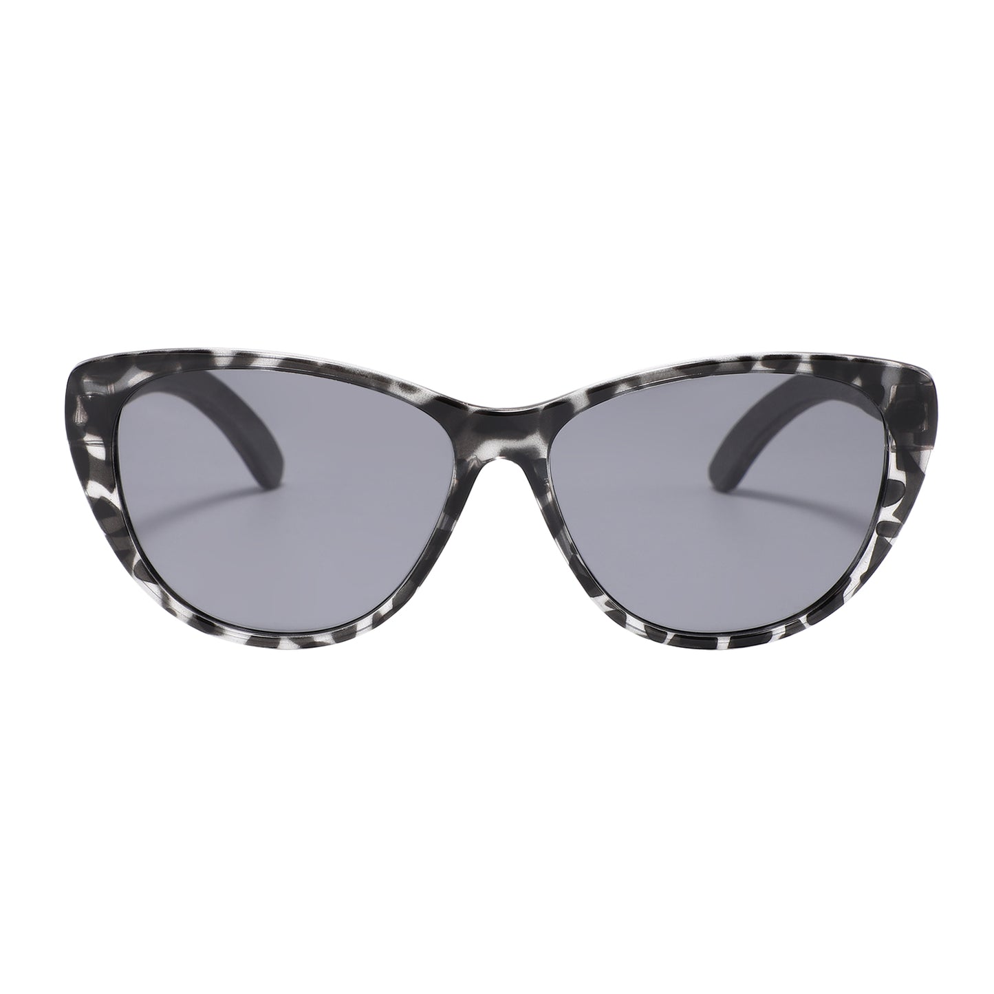 The new, oh-so-flattering Callies in oh-so-trendy black tortoise-shell frame with polarized grey lens and ebony wooden arms.