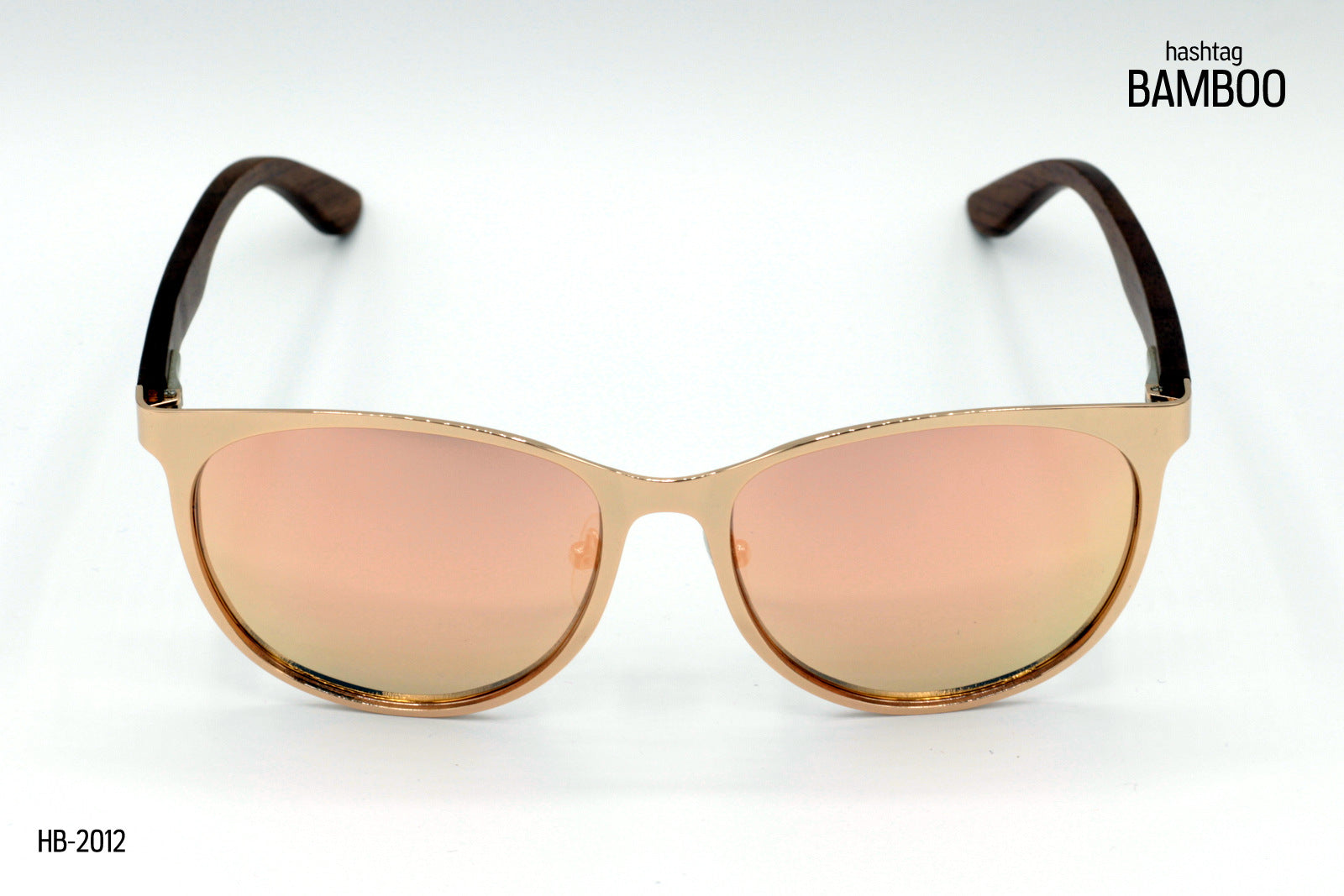Sunglasses Ladies Metallic Polarised with Wooden Arms - ICONICS - Hashtag Bamboo