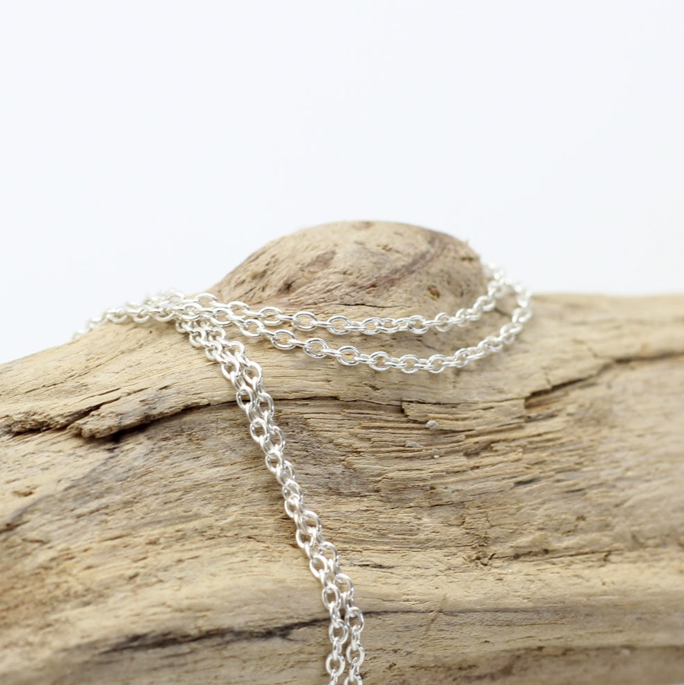 925 sterling silver chain, 1,25mm. Available in 40cm, 42,5 and 45 cm lengths. Yours Truly by Hashtag Bamboo Silver Collection, Made in Italy.