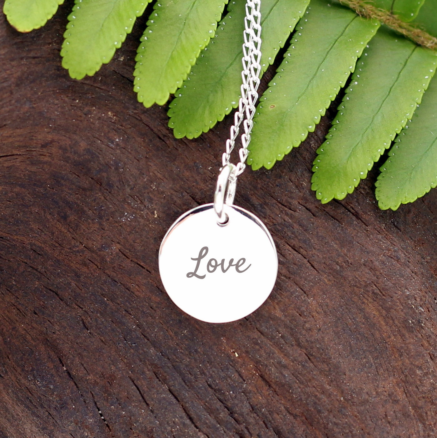 925 Sterling Silver Round Engravable Pendant - Small