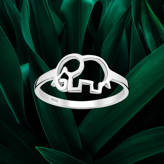 925 sterling silver elephant ring