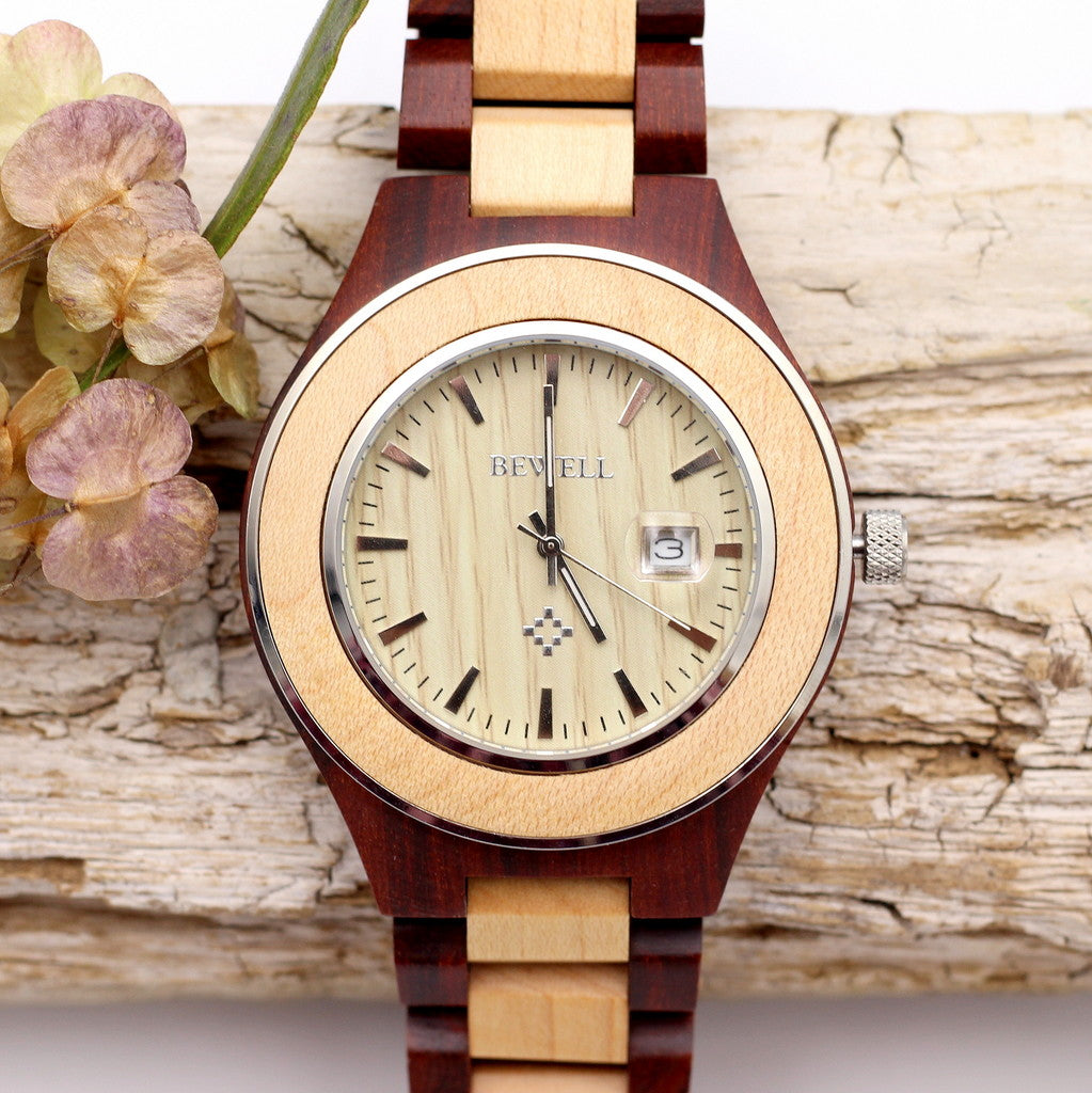 MANSTEEL BAXTER DUO Watch Wood and Steel. Unique gifts for men in South Africa. Add engraving on the back for R100. We courier nationwide.