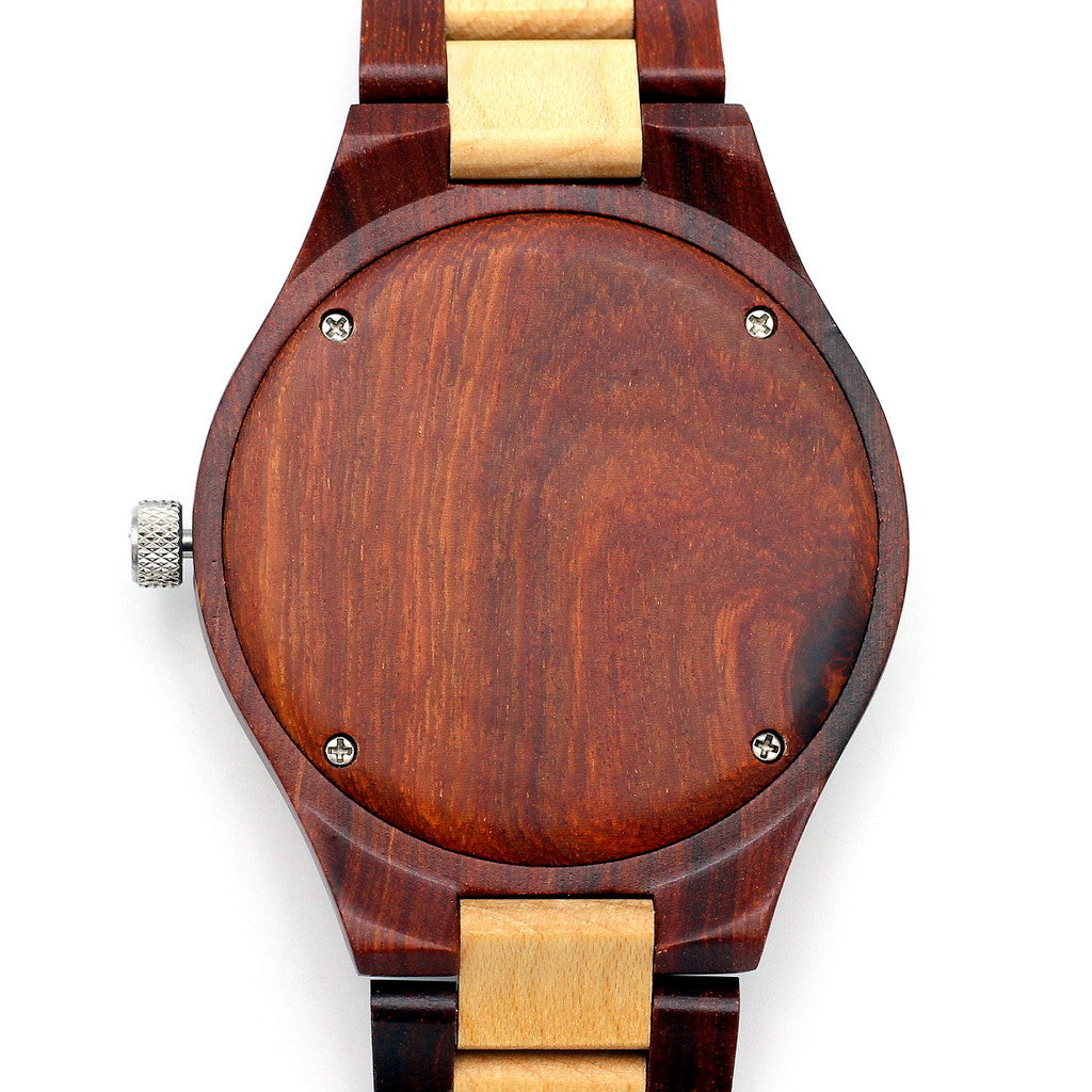 MANSTEEL BAXTER DUO Watch Wood and Steel. Unique gifts for men in South Africa. Add engraving on the back for R100. We courier nationwide.