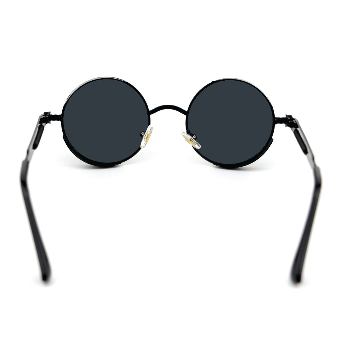 Steampunk HIPSTER BLACK Round Glasses Polarised Sunglasses