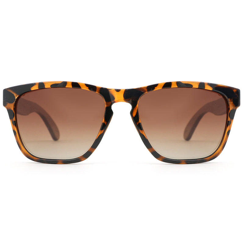 OCEANIC BROWN Ladies Sunglasses Polarised Lens Wooden Arms