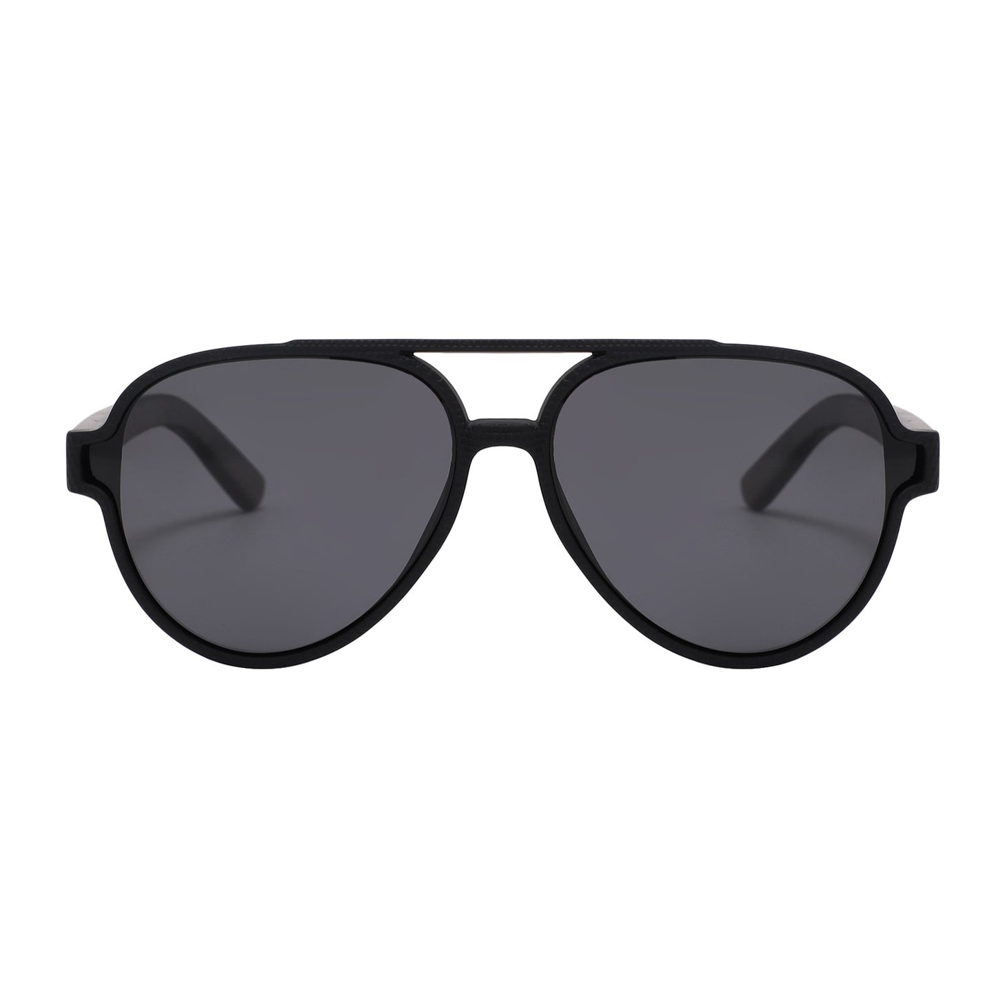 CAPRI BLACK Sunglasses Polarised Lens Wooden Arms