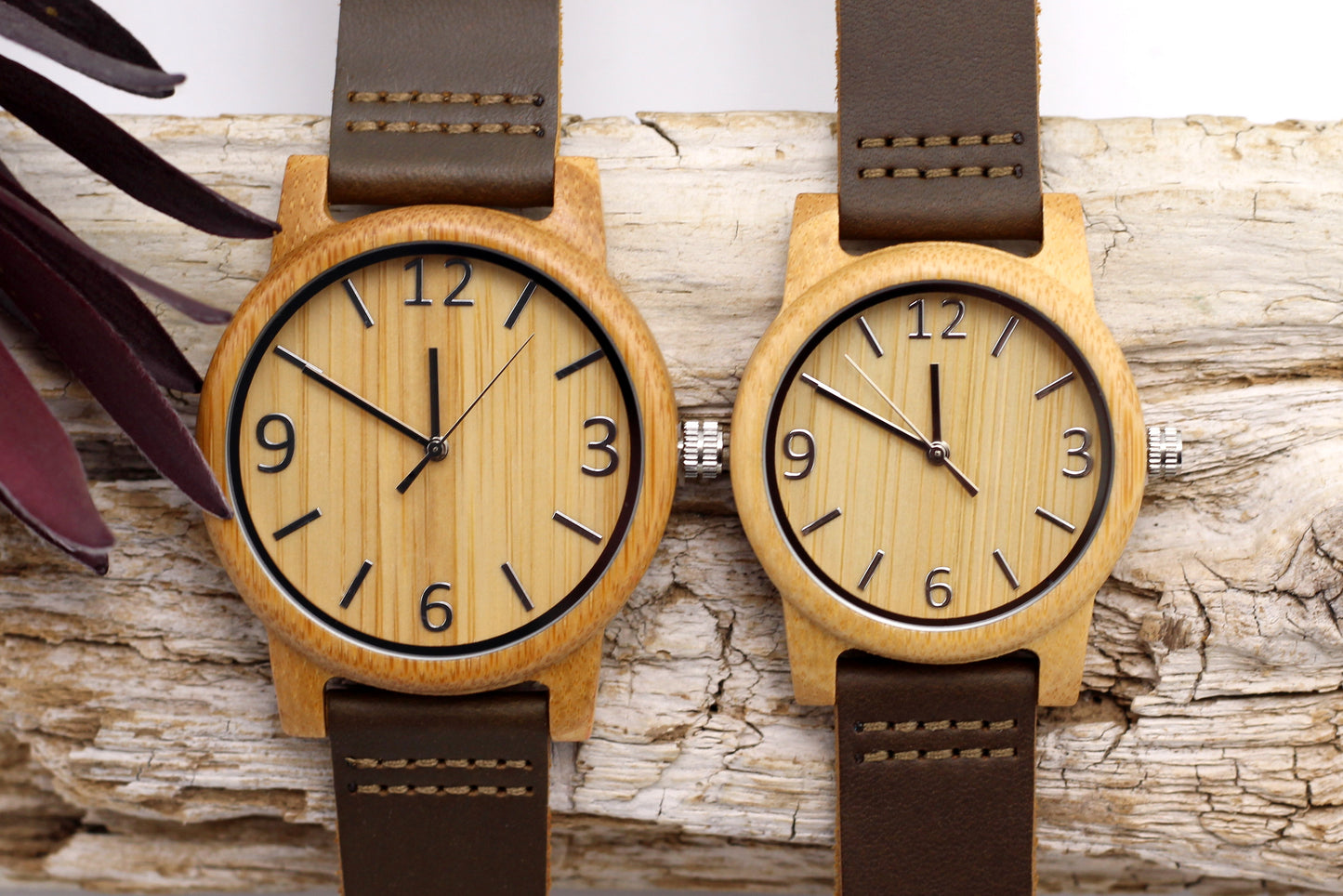 ECO-PARTNER COUPLES Matching His & Hers Wooden Watches