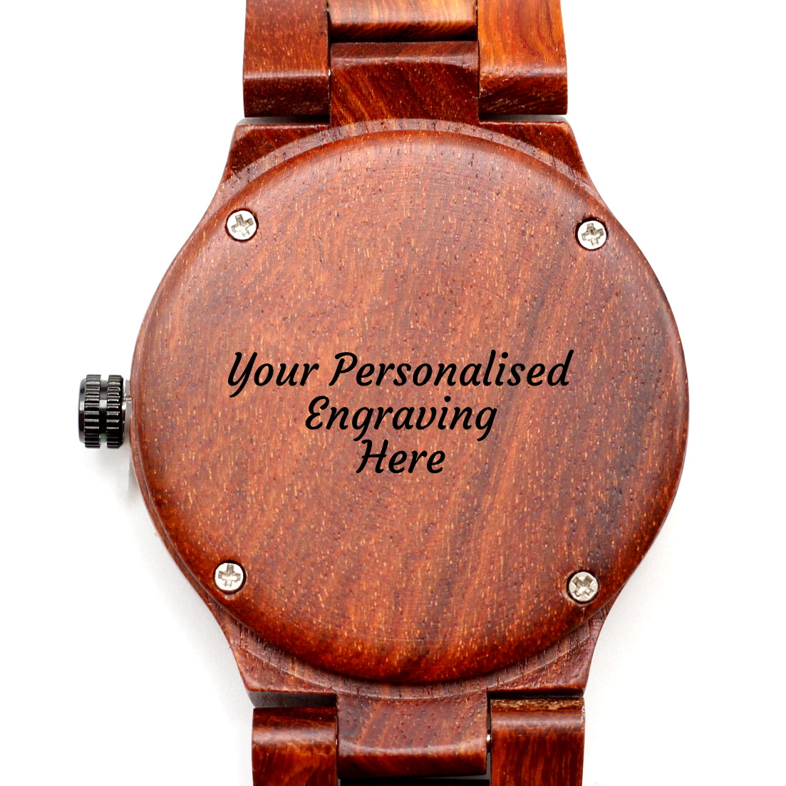 DUSK Ladies Rosewood Watch with Wooden Strap