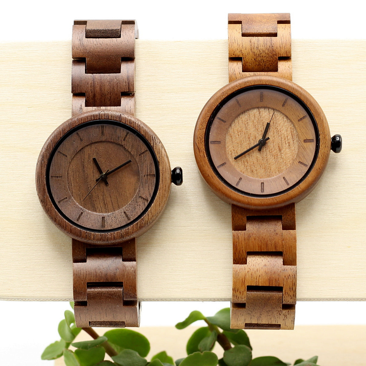 ECO-BEAN Walnut Wood Watch and Strap - Hashtag Bamboo