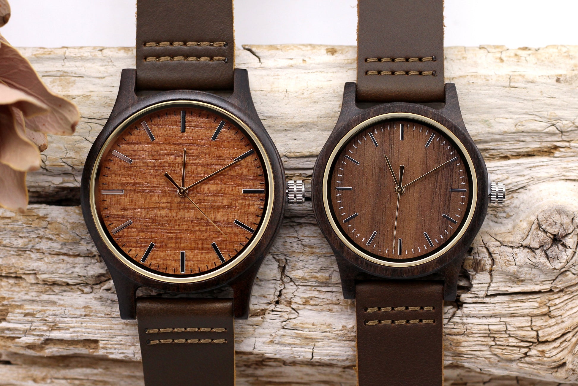 EDEN COUPLES Matching His & Hers Wooden Watches - Hashtag Bamboo