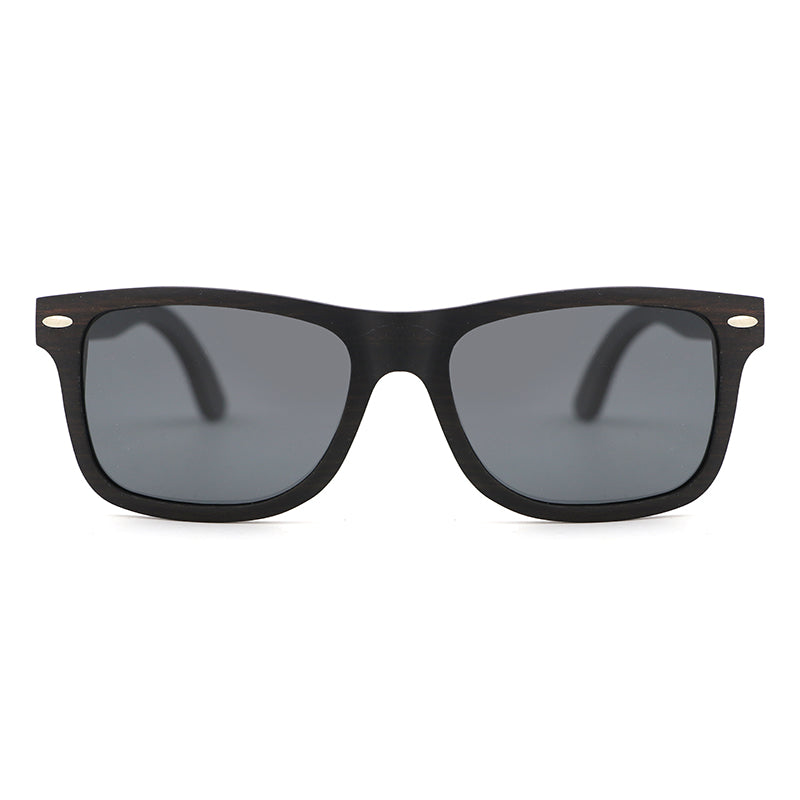 JACKMAN EBONY GREY 2 Men's Wooden Sunglasses Polarised Lens