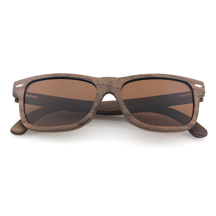 JACKMAN WALNUT BROWN Men's Wooden Sunglasses Polarised Lens - Hashtag Bamboo