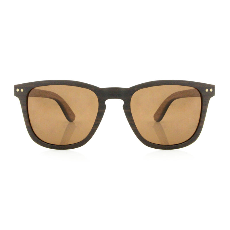 FLARE EBONY BROWN Wooden Sunglasses with Polarised Lens