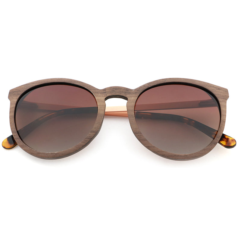 REBECCA WALNUT BROWN G5 Wooden Ladies Sunglasses Polarised Lens