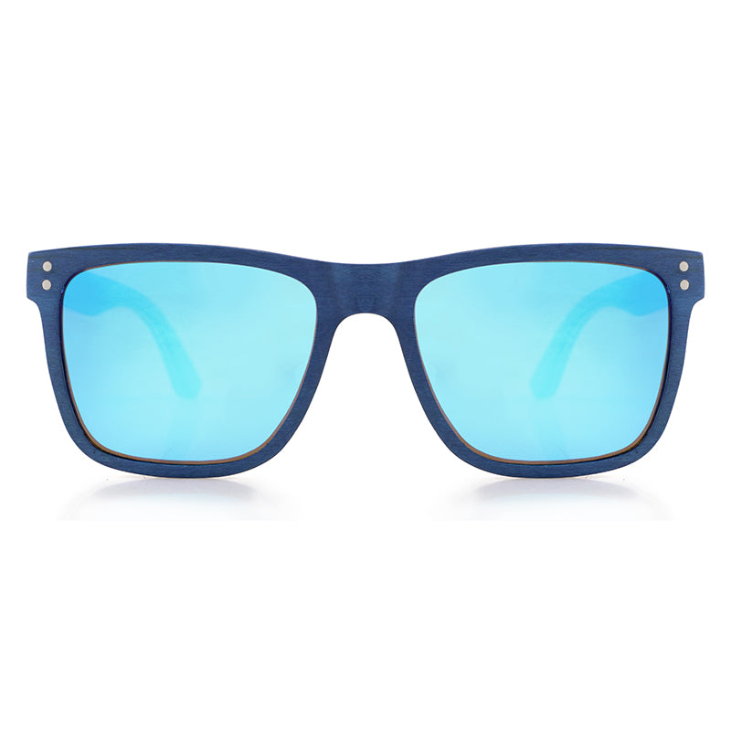 Blue frame hotsell sunglasses mens