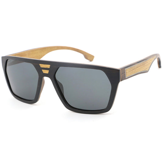 CUBANO EBONY Men's Wooden Sunglasses with Polarised Lens