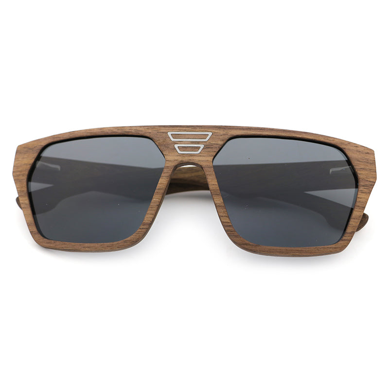 CUBANO WALNUT Men's Wooden Sunglasses with Polarised Lens