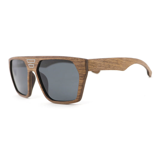 CUBANO WALNUT Men's Wooden Sunglasses with Polarised Lens