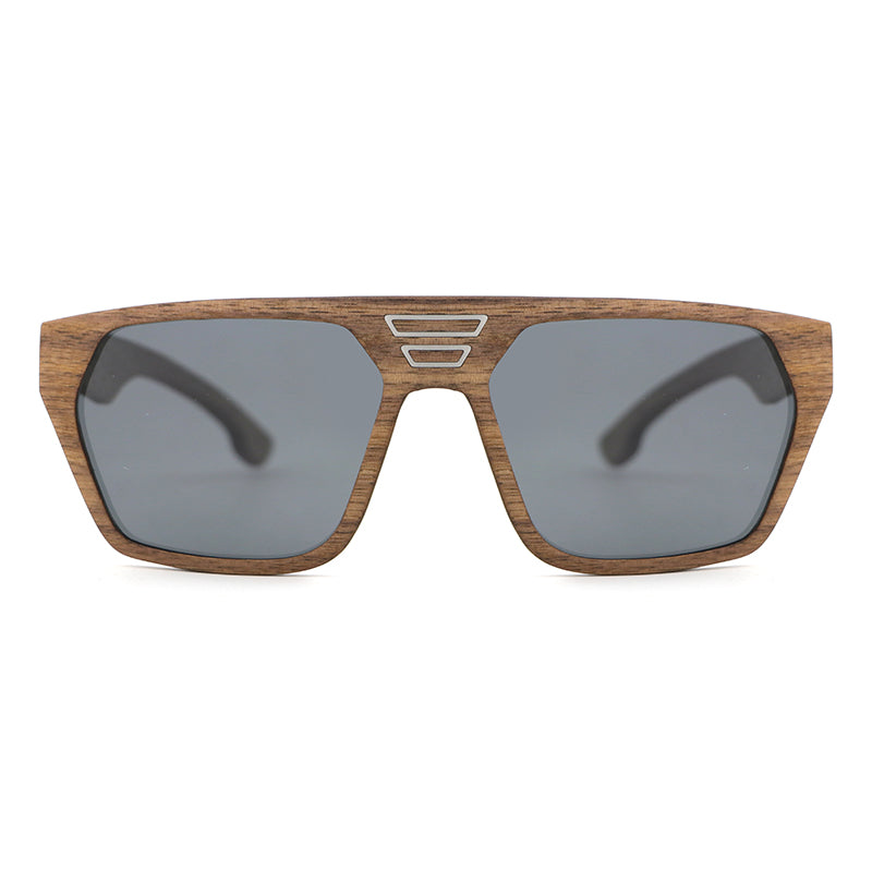 CUBANO WALNUT Men's Wooden Sunglasses with Polarised Lens