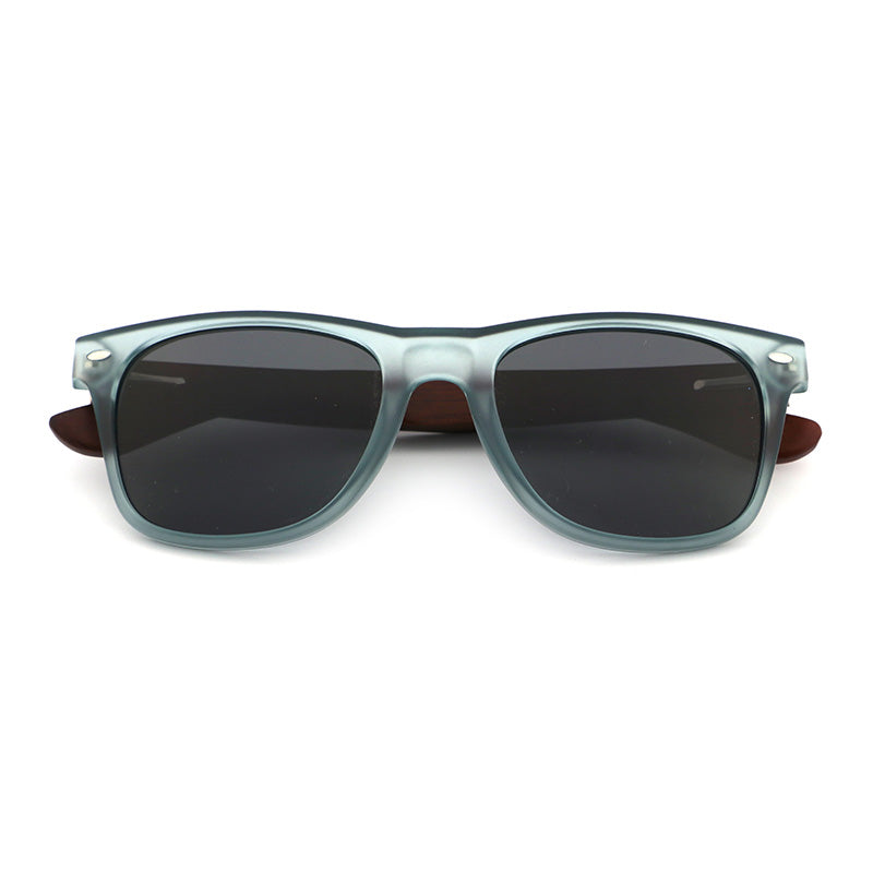 IBIZA OPAQUE BLUE Men's Sunglasses Polarised Lens Wooden