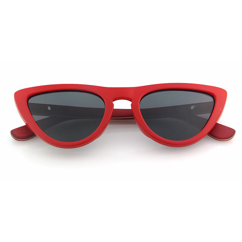 AUDREY RED Sunglasses Ladies Cat-Eye Polarised Lens