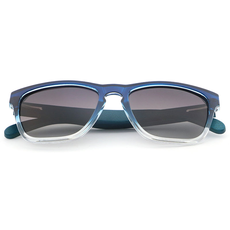 OCEANIC BLUE Ladies Sunglasses Polarised Lens Wooden Arms - Hashtag Bamboo
