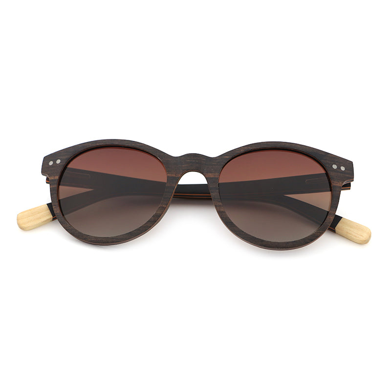 FLIRT MAPLE BROWN Ladies Wooden Sunglasses Polarised Lens