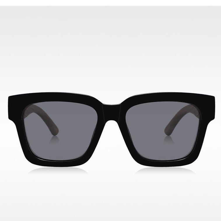 HARPER BLACK Ladies Sunglasses Polarised Lens Wooden Arms