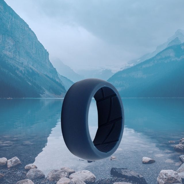 Men's Teal Silicone Ring 9mm Smooth