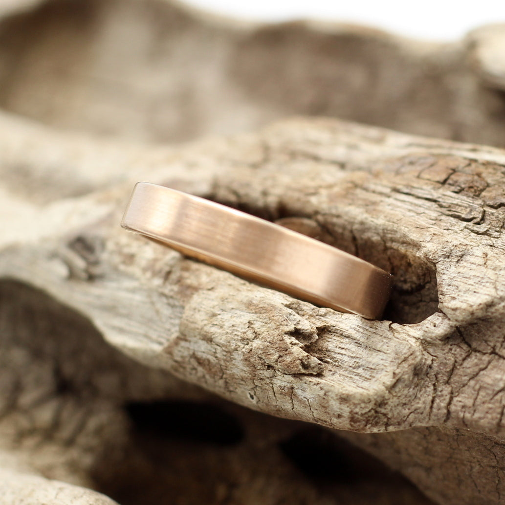 Ladies' Rose Gold Tungsten 4mm Band - Hashtag Bamboo