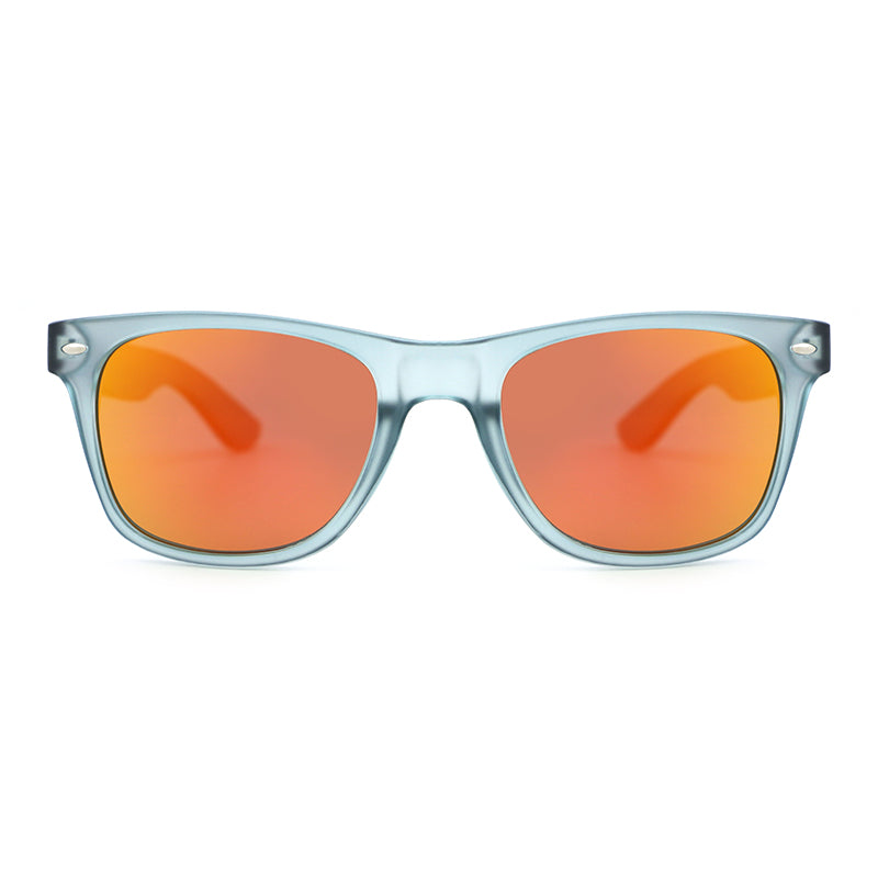 IBIZA OPAQUE ORANGE Men's Sunglasses Polarised Lens Wooden Arms