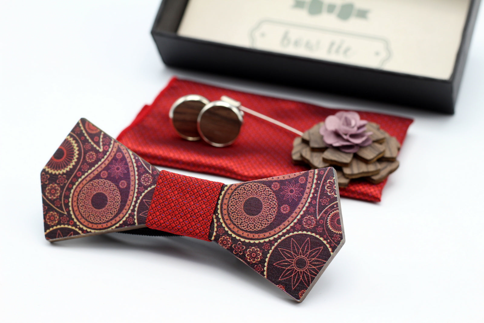 Wooden Bow Tie Combo Set - THE OSWALD - Hashtag Bamboo