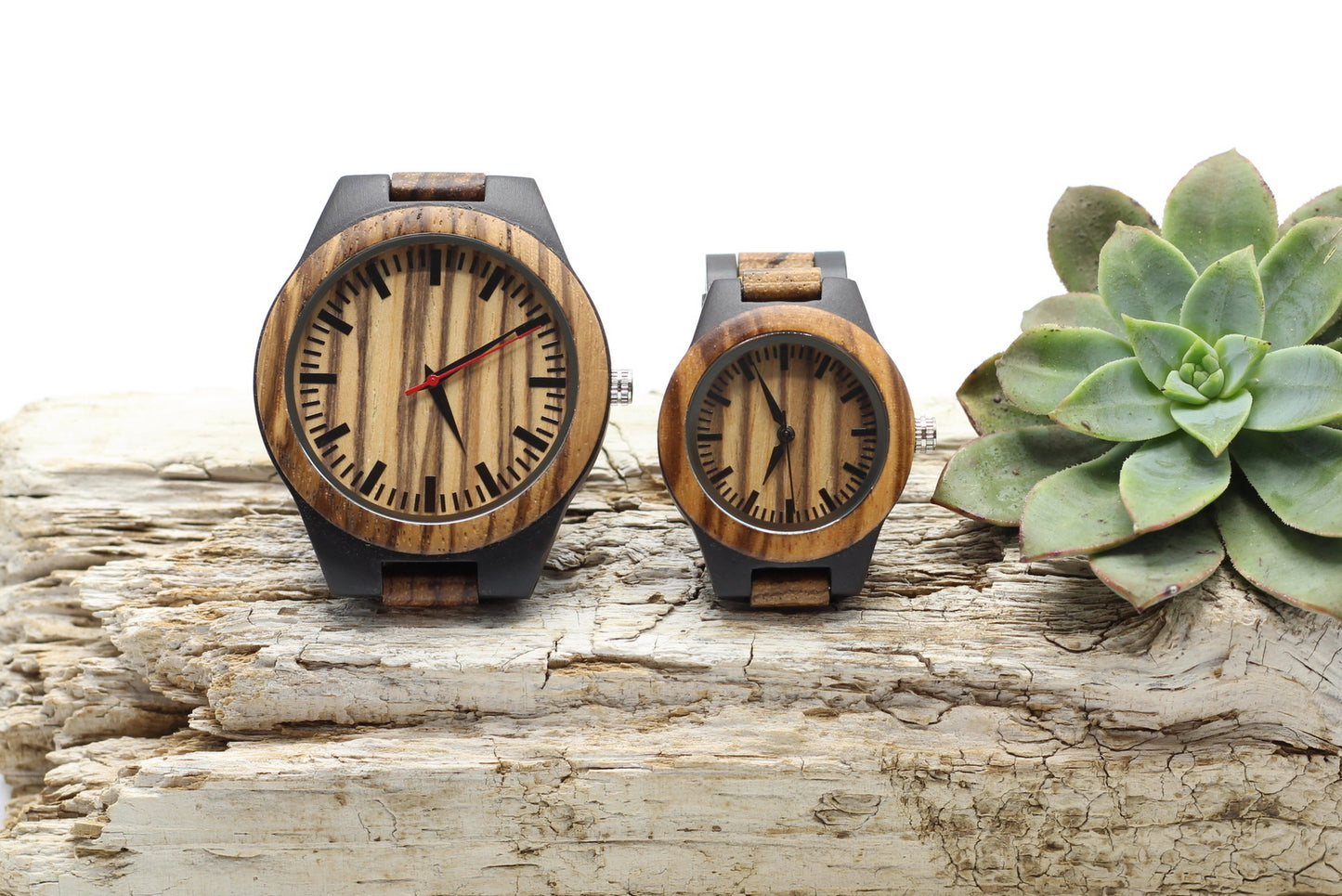 MANWOOD ZEBRANO - Men's Zebra Wooden Watch with Wood Strap - Hashtag Bamboo