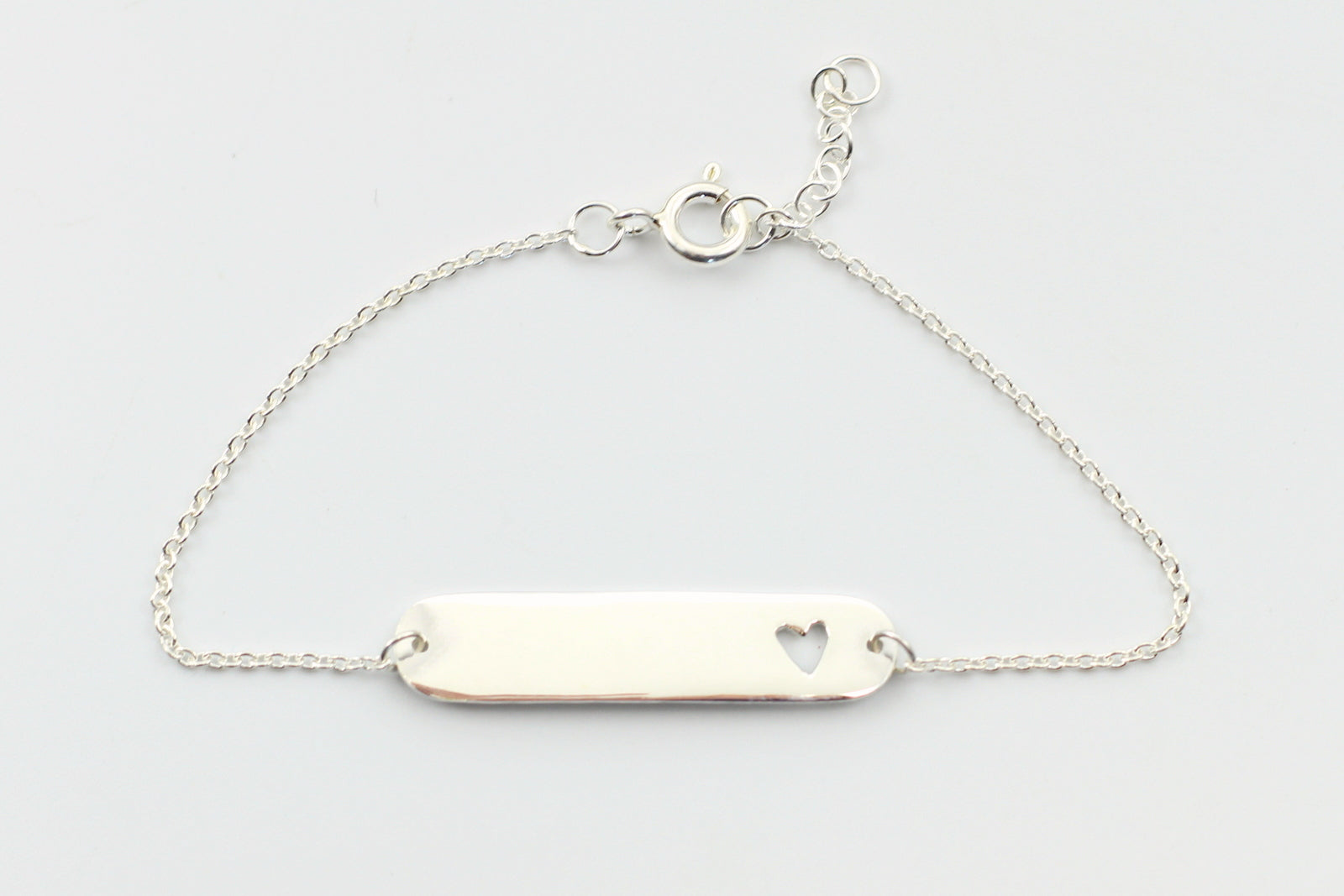 925 Sterling silver bracelet engravable heart, personalisation only R30. Yours Truly Collection, Hashtag Bamboo.