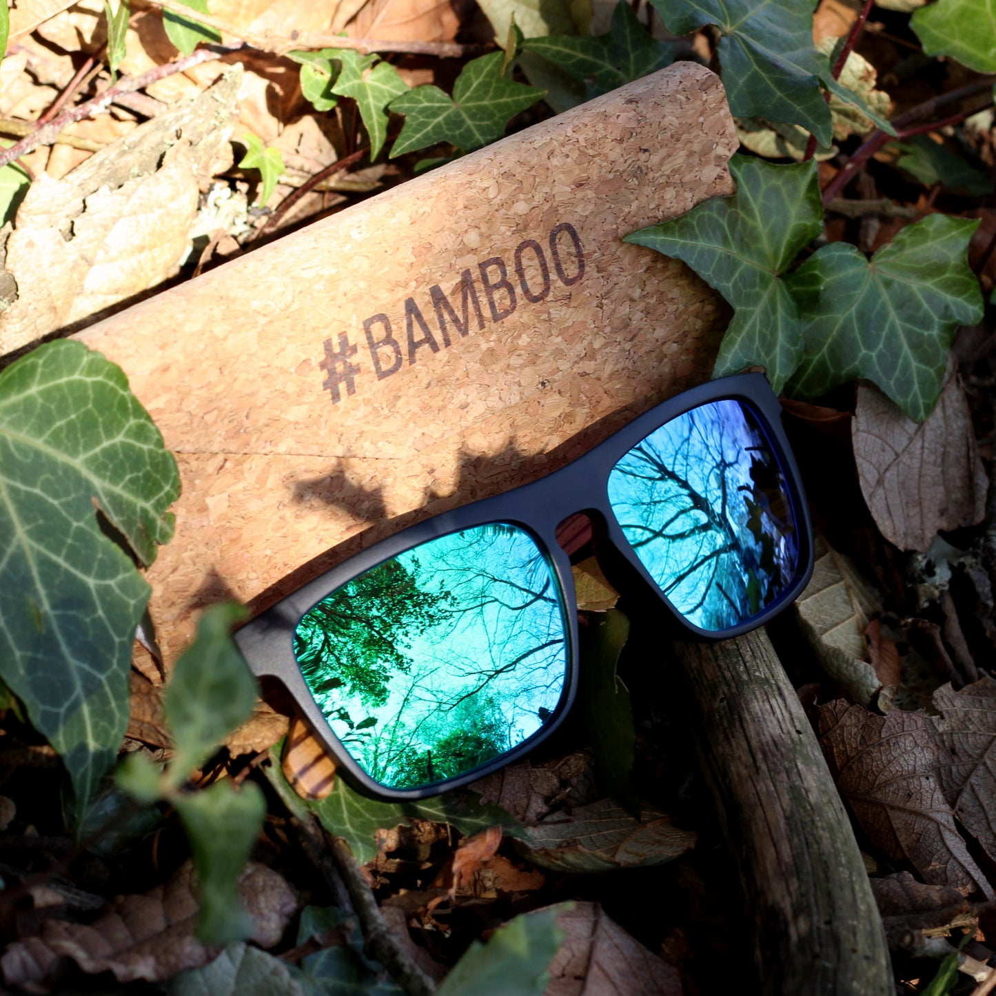MANSHADY GREEN - Men's Brown Sunglasses Polarised Lens Wooden Arms - Hashtag Bamboo