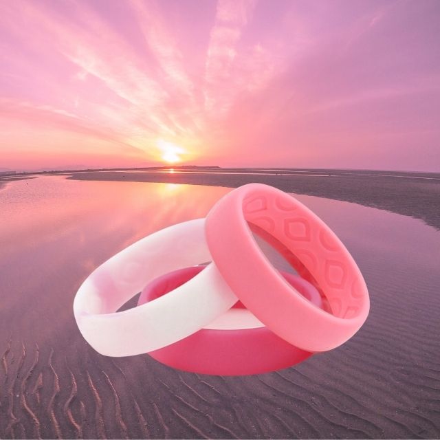 Ladies Silicone Ring PINK Combo Pack of 3