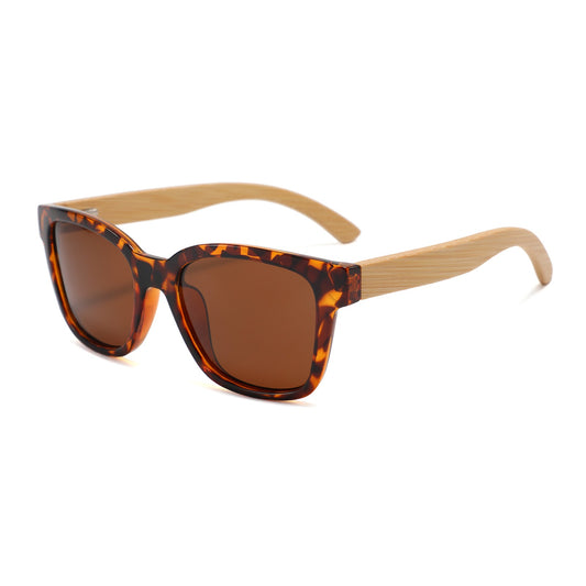 LEAH BROWN Ladies Sunglasses TS Polarised Lens Wooden Arms