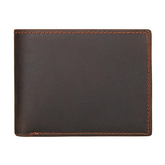 Men's Genuine Leather Wallet RFID Blocking VINTAGE BROWN