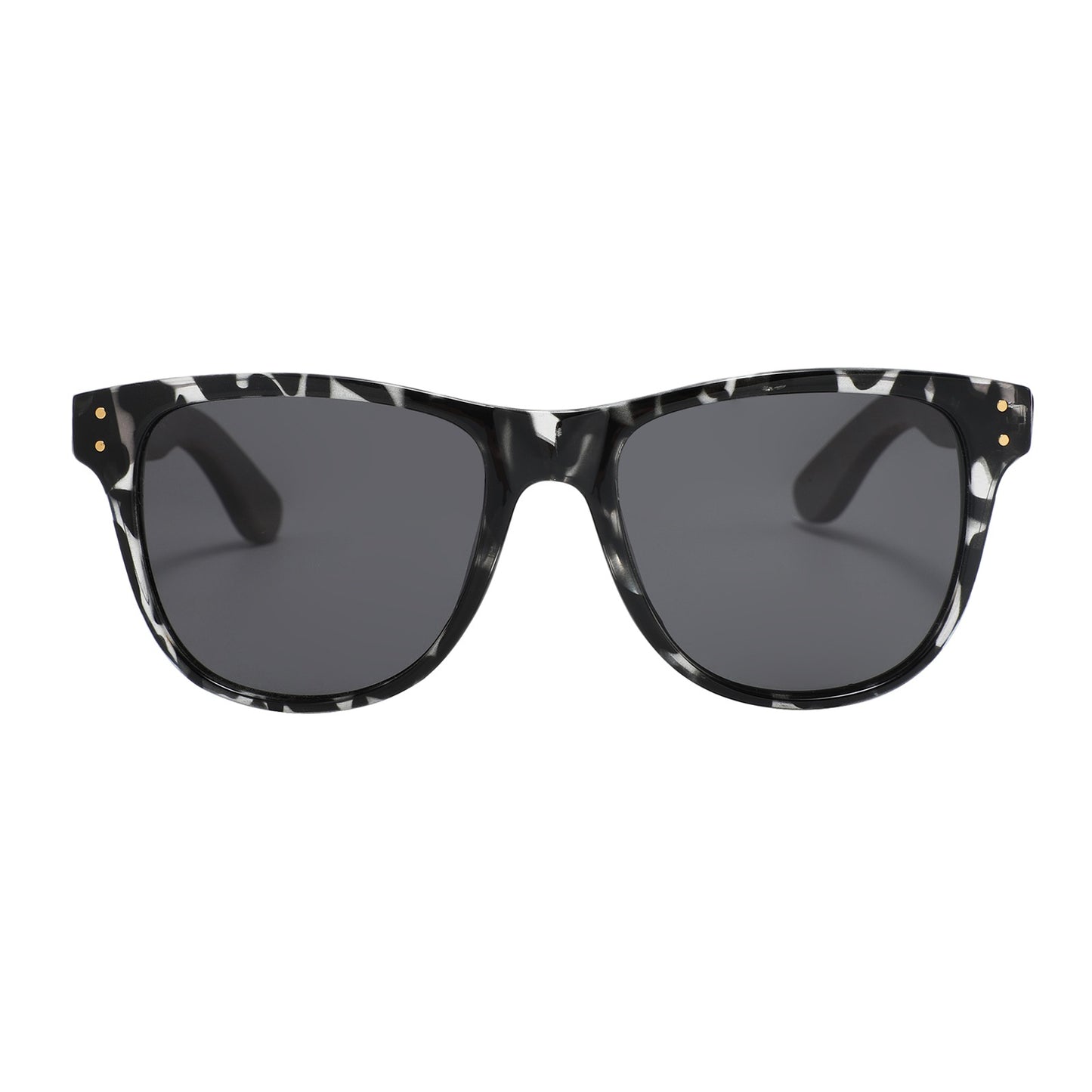 LEXI TS BLACK Ladies Sunglasses Polarised Lens Wooden Arms