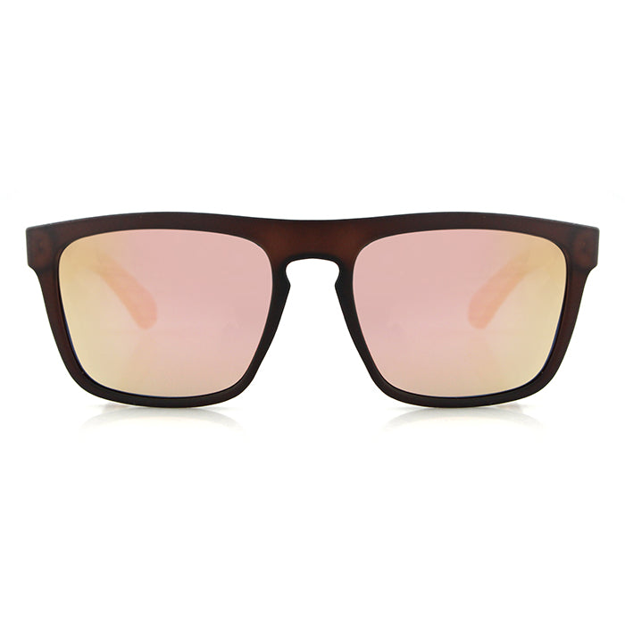 Best selling MANSHADY ROSE Men's Sunglasses  Rose Gold Polarised Lens Wooden Arms