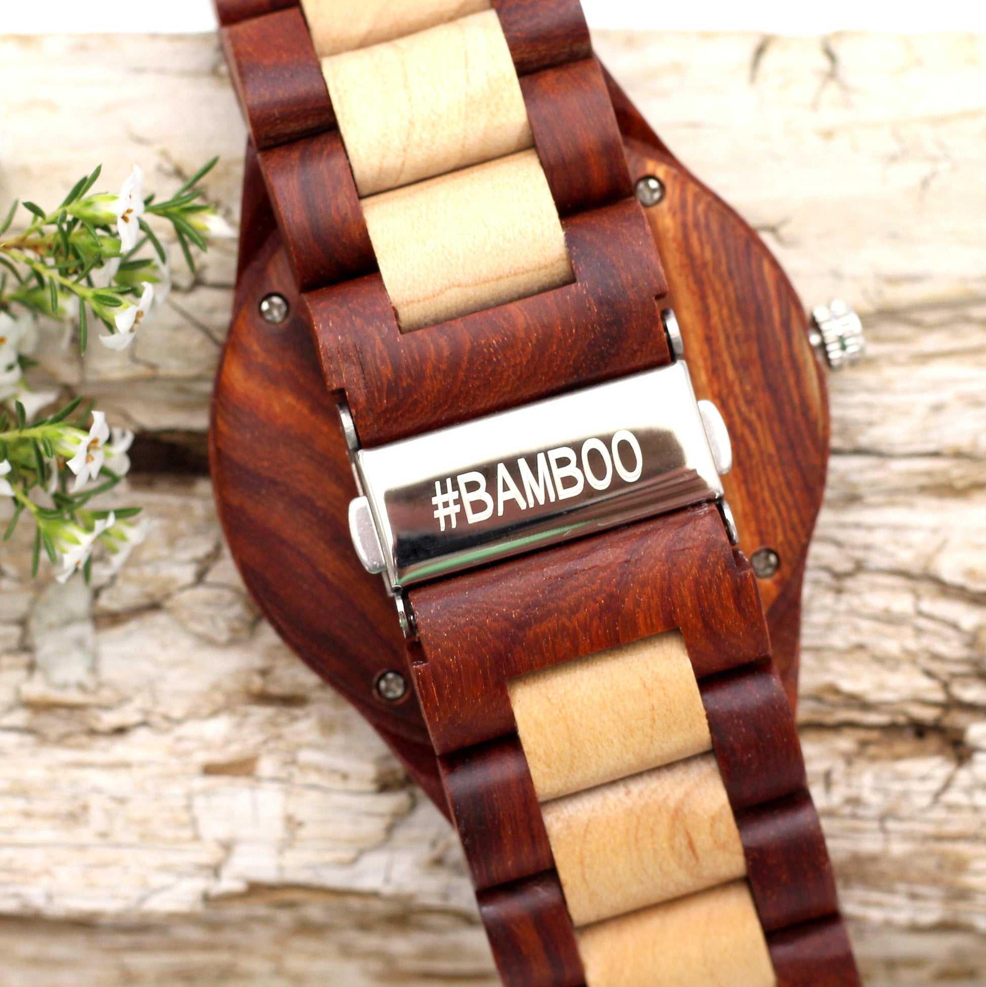 MANWOOD  NAMIB - Men's Wooden Watch with Wood Strap - Hashtag Bamboo
