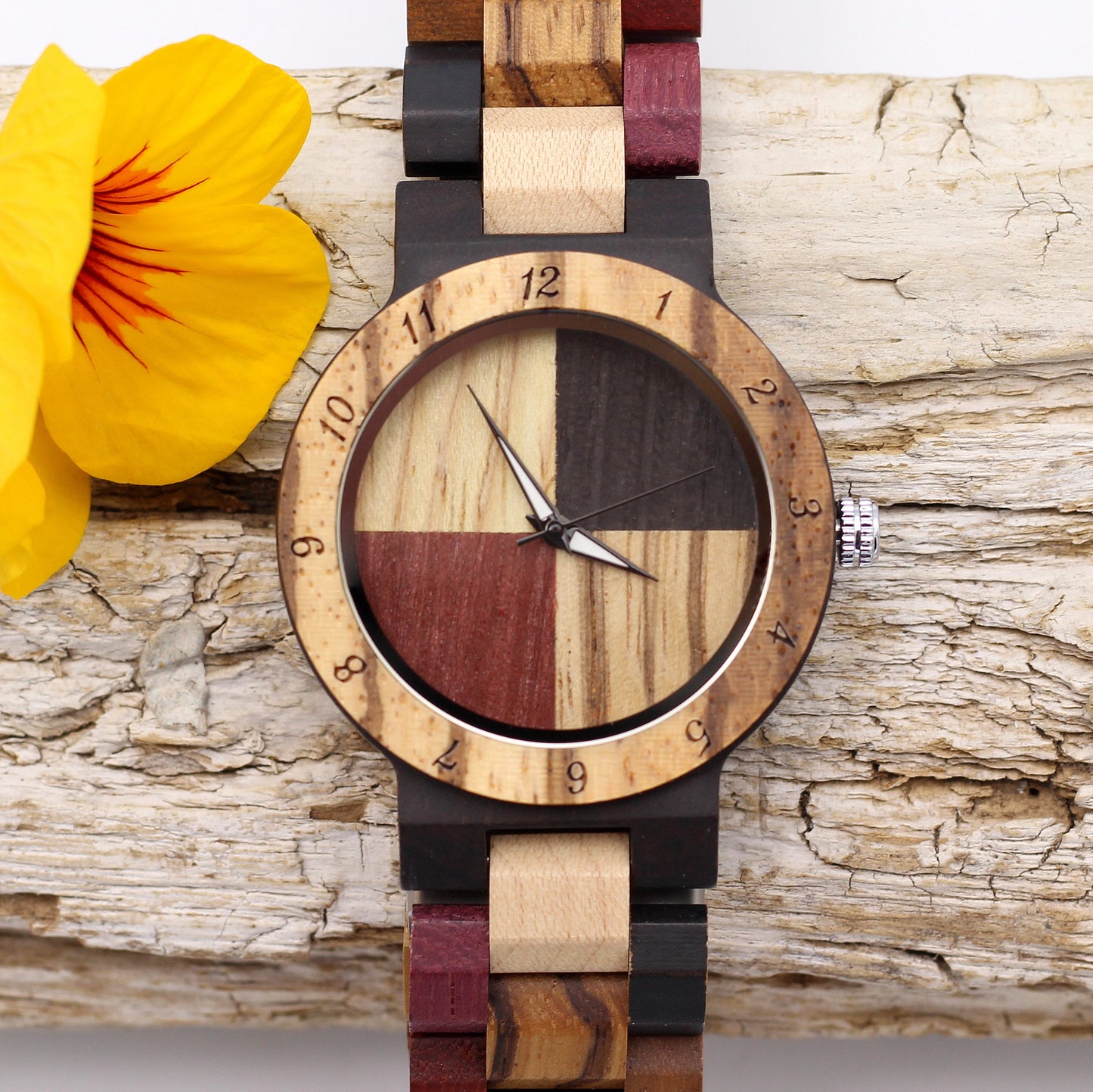 THE QUINN FEMWOOD Ladies Wooden Watch with Wood Strap - Hashtag Bamboo