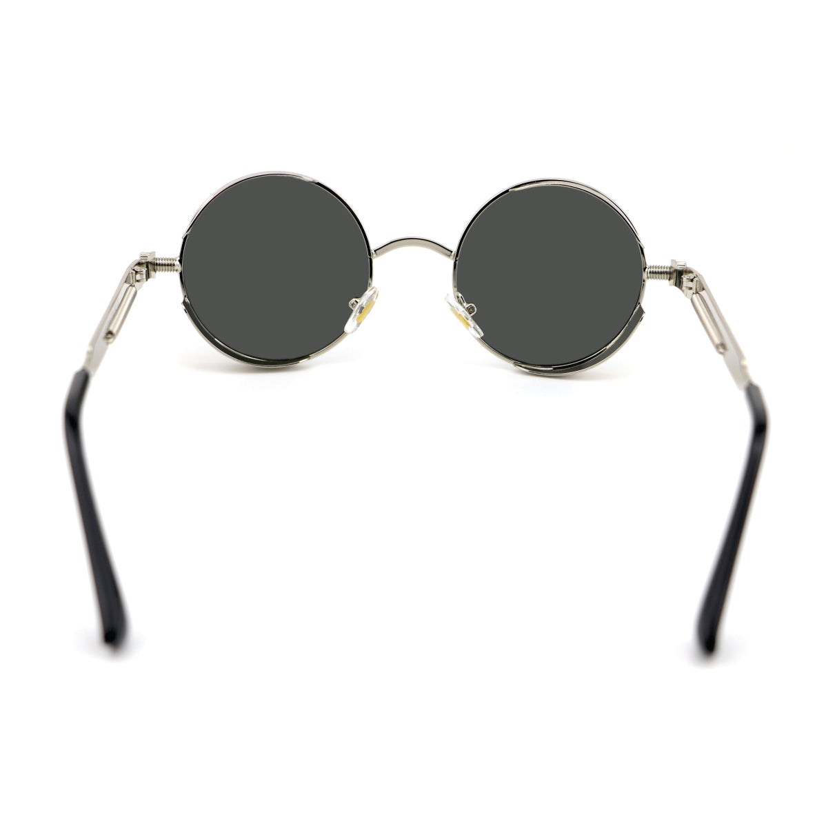 Steampunk HIPSTER SILVER Round Glasses Polarised Sunglasses